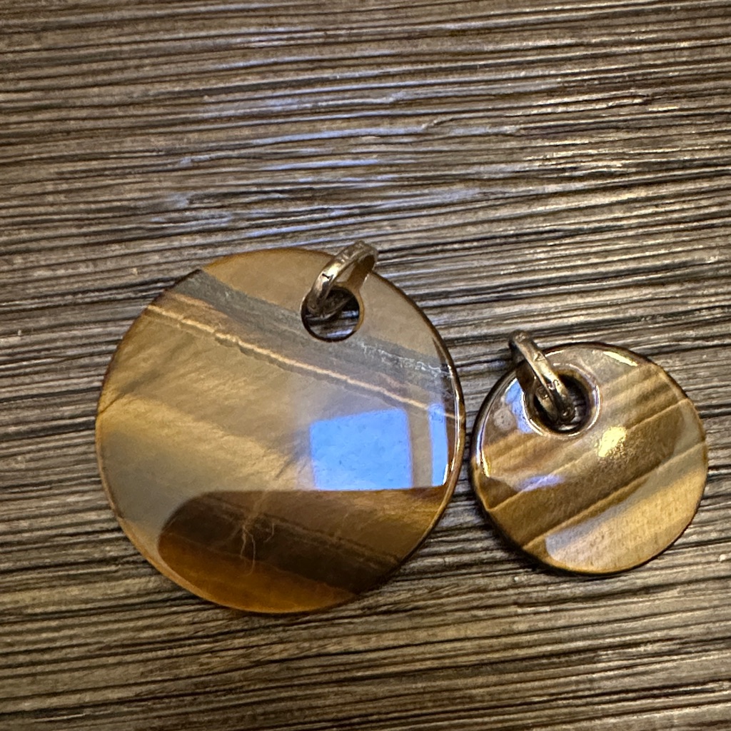 Thomas Sabo Tigers Eye Large & Small Disc Pendants